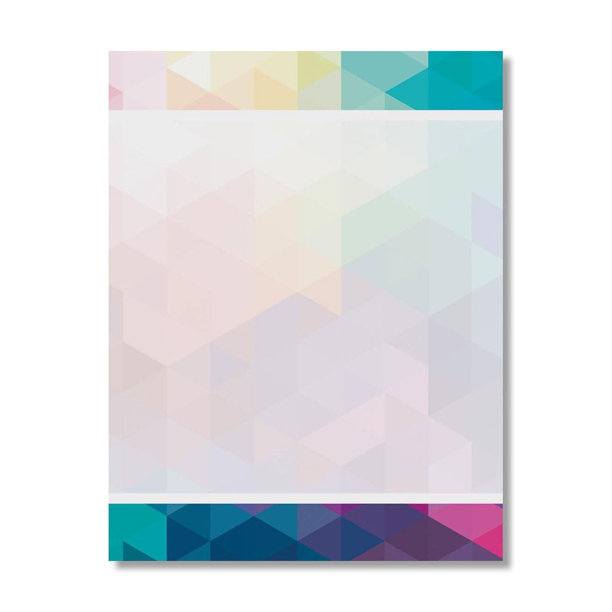 PaperDirect Dynamic Geometric Colorful Border Papers, Vibrant Modern Design, 8.5 x 11, Acid-Free, Ideal for Invitations, Announcements, Flyers, Certificates, Scrapbooking, Cards, 25 Sheets