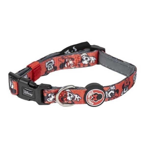 Minnie Mouse Premium Dog Collar - Pink - Size M-L - Quick Click Closure - Made of Polyester - Design with 3D Details - Original Product Designed in Spain
