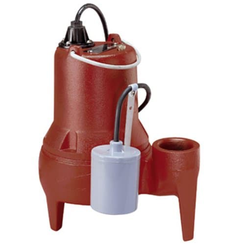 Liberty Pumps LE41A-2 Automatic Submersible Sewage Pump w/Wide-Angle Piggyback Float Switch 4/10HP 115V, 25' Cord, 2" Discharge