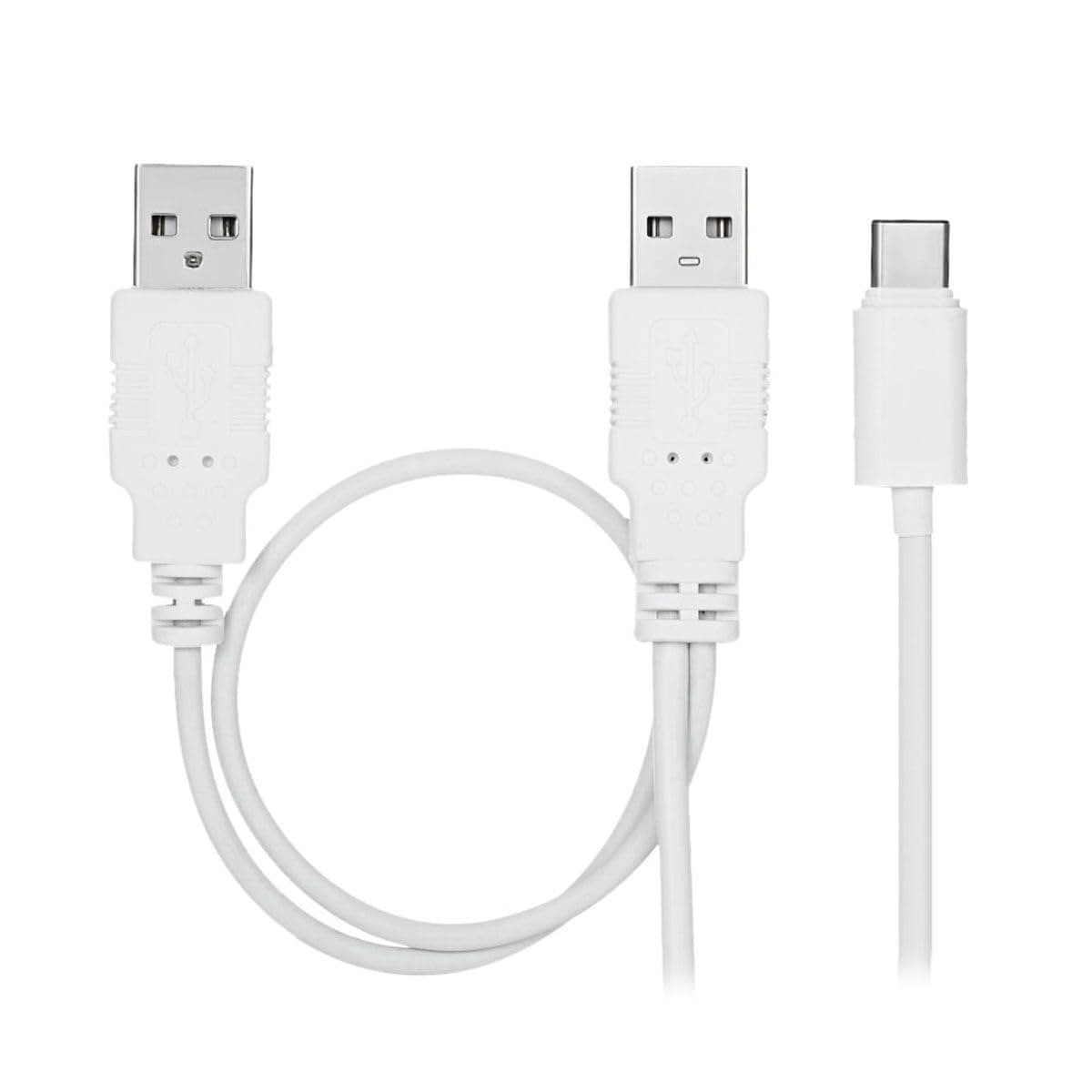 CY Cable USB 3.1 Type C USB-C to Dual A Male Extra Power Data Y Cable for Phone Hard Disk
