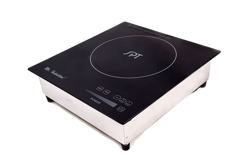 Mr. Induction SR-657RTA Commercial 220V 2600W Built-in Induction Cooktop, Black/Silver