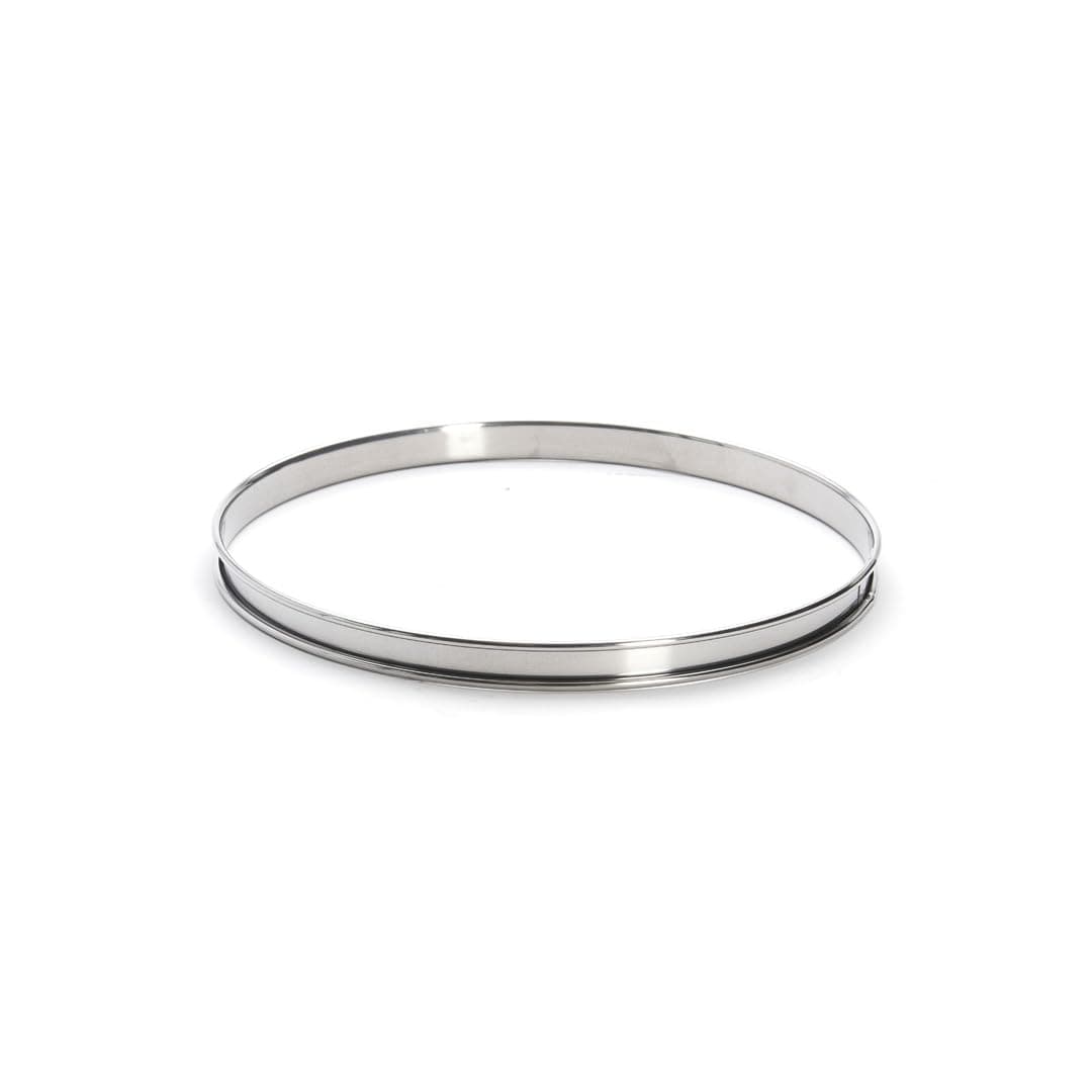 DE BUYER 3091.06N Circular Tart Stainless Steel Tart Frame - Rolled Edge