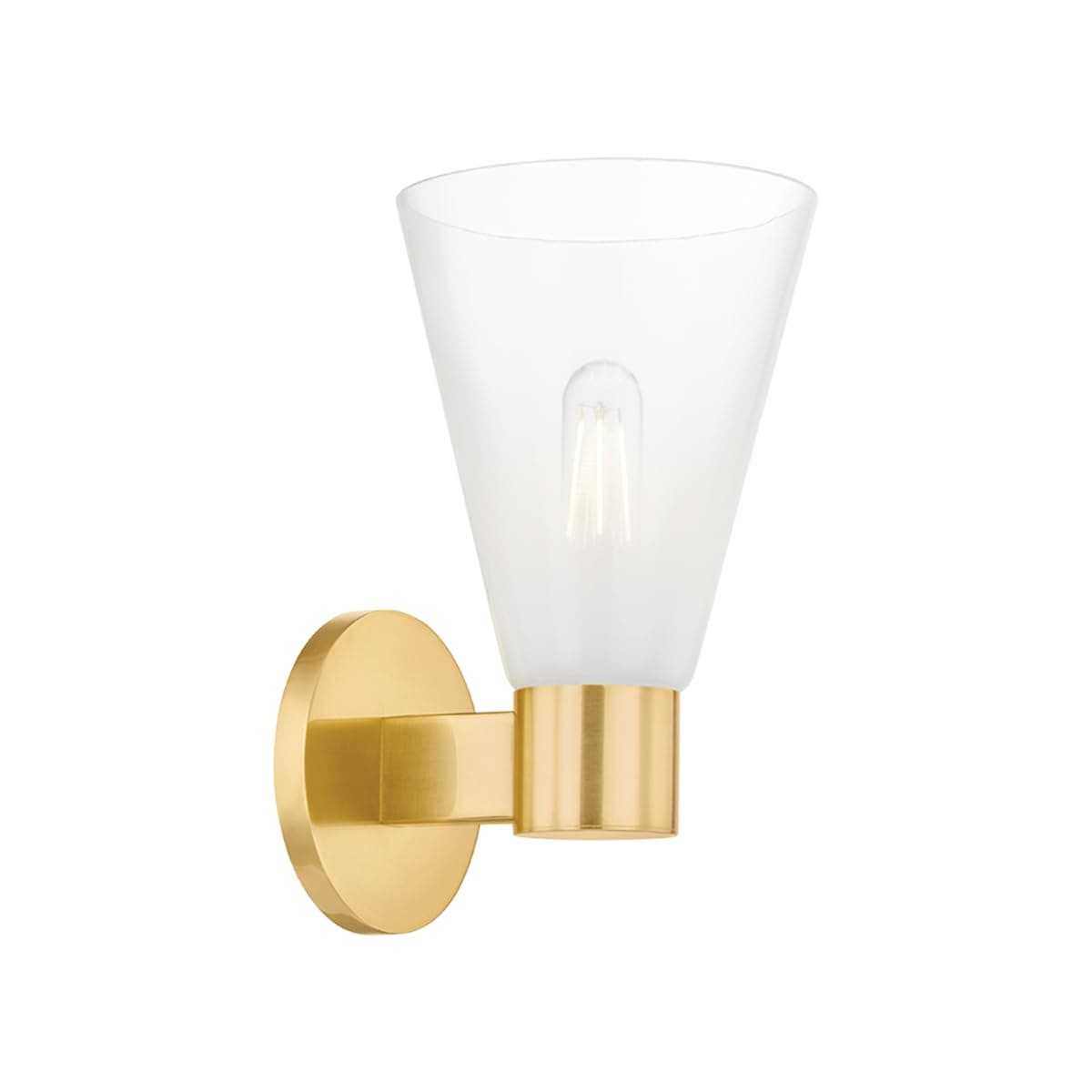 Mitzi H838101-AGB ALMA - 1 Light Wall Sconce 10.25 inches Tall and 6 inches Wide - Aged Brass