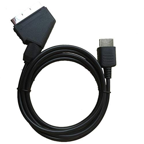 Gimax SCART Cable TV AV Lead Real RGB Scart Cable Replace Connection Cable for Playstation PS1 PS2 PS3 Slim