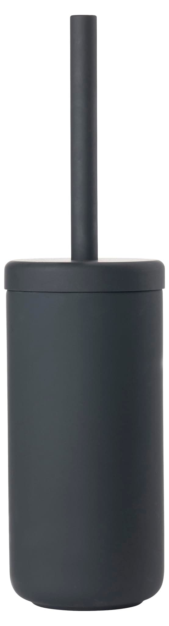 Zone Denmark Ume Toilettenbürste, WC Bürste, Klobürste in Schönem Dänischem Design, aus Steinzeug mit Soft Touch-Beschichtung, Durchm. 10 cm, Höhe 38,7 cm, Schwarz