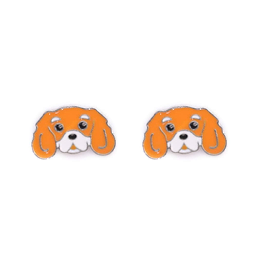 HongGun Pet Brooch, Lovely Dog ID Tag Brooch 2 Pcs Dog Brooch Pins Metal Pin Badge Dog Brooch Clothes Backpacks Decor (44-King Charles Spaniel)
