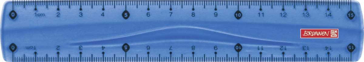 Brunnen Colour Code Ruler for Left and Right-Handed Users, 15 cm, Assorted Colours 15 cm Blau/Azur