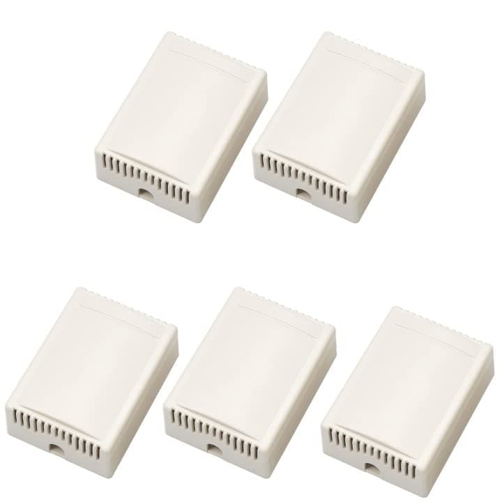Heyiarbeit 5pcs White 3.94" x 2.36" x 0.98" ABS Plastic Junction Box Electronic Junction Project Box Enclosure Circuit Board Small Box