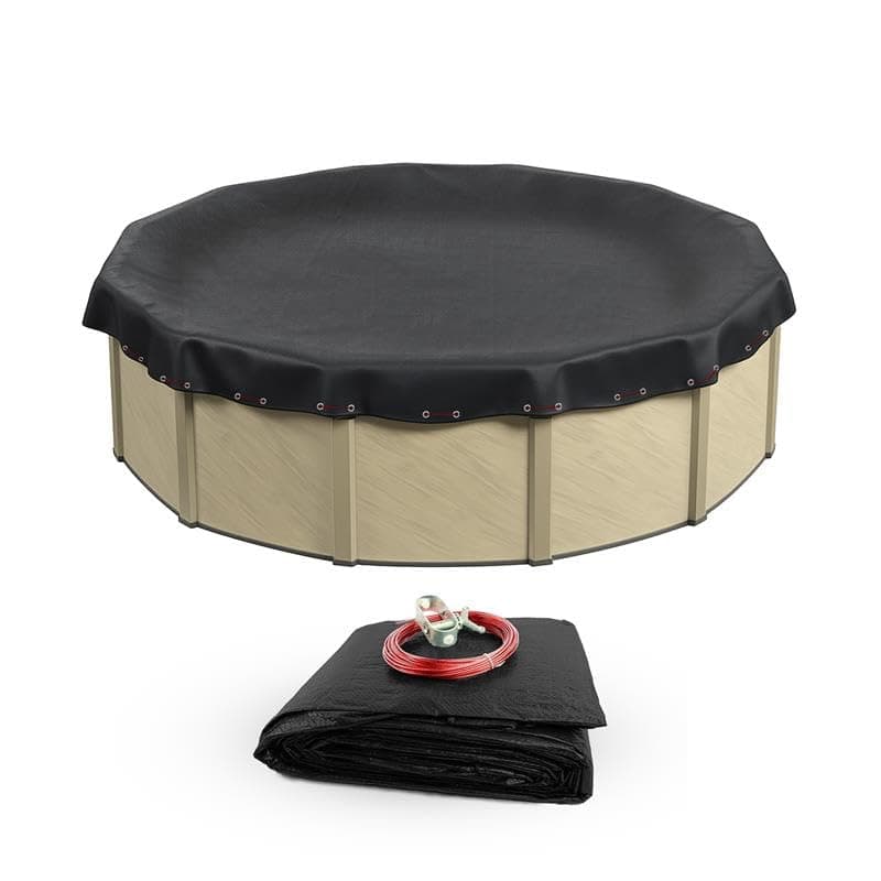 Buffalo Blizzard Deluxe Plus 16 ft Round Winter Pool Cover | Blue/Black