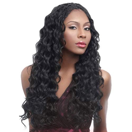 Harlem125 Synthetic Hair Braids Kima Braid Ocean Wave 20" (6-Pack, P1B/BG)