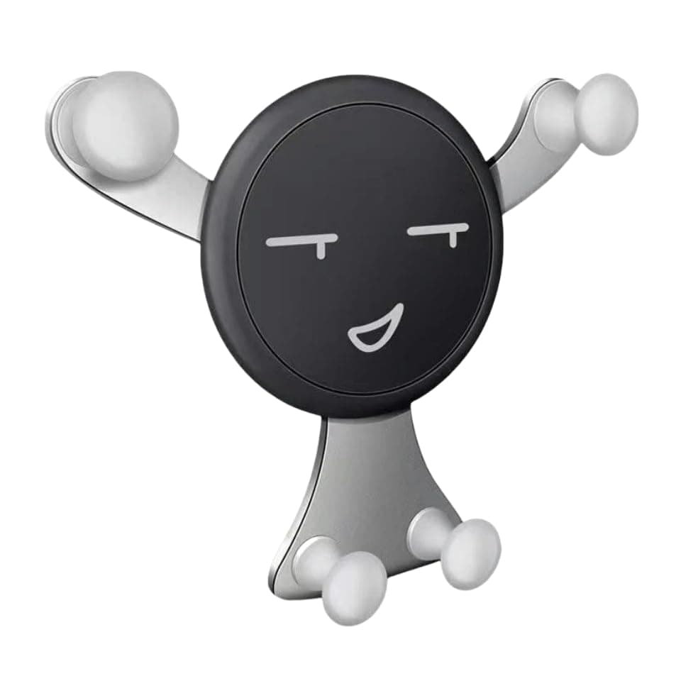 KOSTEN Car Mobile Phone Holder Gravity Car Phone Holder Air Vent Clip Mount Mobile Cell Stand-Silver-Smile