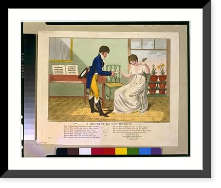 Historic Framed Print, A receipt for courtship - 2, 17-7/8" x 21-7/8"
