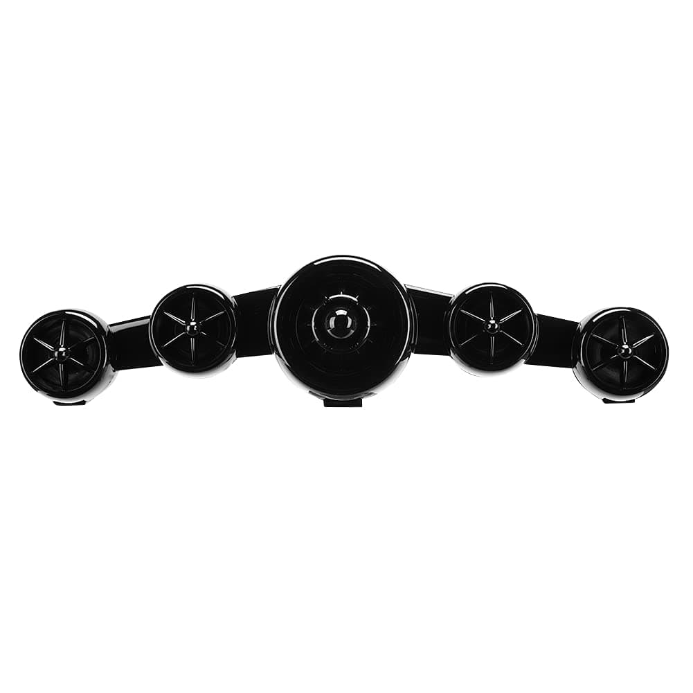 SADA D 219 Aircraft Shaped Multimedia Subwoofer Sound Box with Dual Active Subwoofers 360 Immersive Bass Clear Mids Treble White Also Compatible with Setup