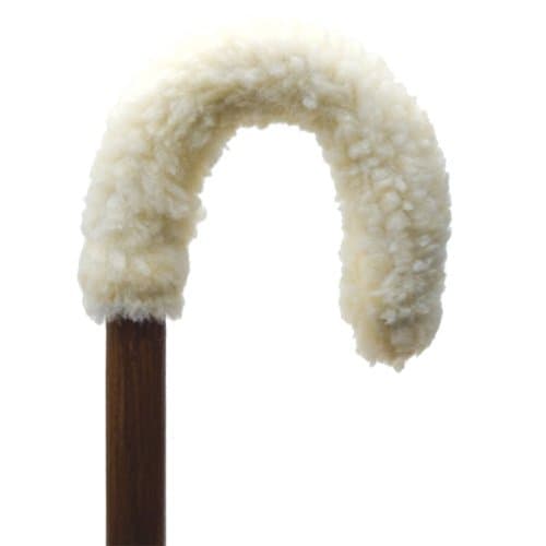 MaxiAids Fleece Curved Handle Cane Grip Cover, Black, 36 Inches