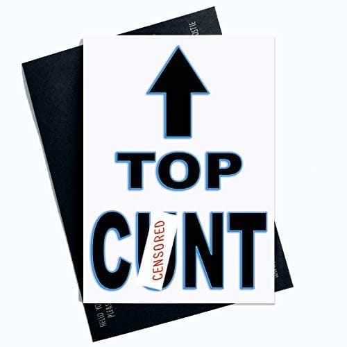 Wall Smart Designs Rude Greeting Cards for Him and Her Birthday Cards Rude Birthday Card for Men Profanity Card Husband Wife Best Friends Brother Sister Banter Birthday Cards PC677