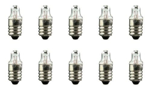 112 - Incandescent Lamp, 1.2 V, Miniature Screw, TL-3, 0, 5 h (10 Pieces)
