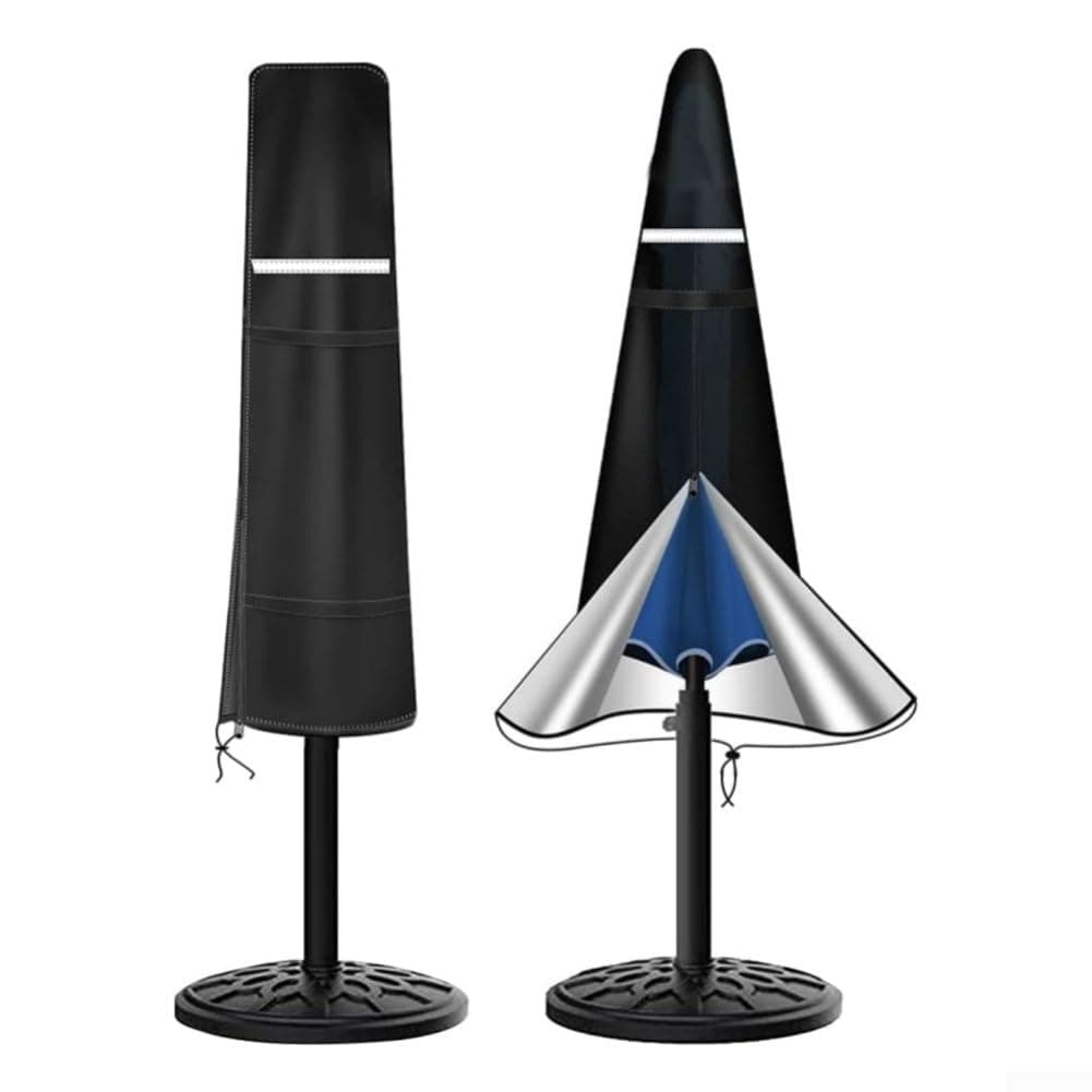 Waterproof and Windproof Patio Umbrella Cover with PU Coated Interior Adjustable Cord Lock and Heavy Duty Rust Proof Zipper (190 * 30 * 50cm)