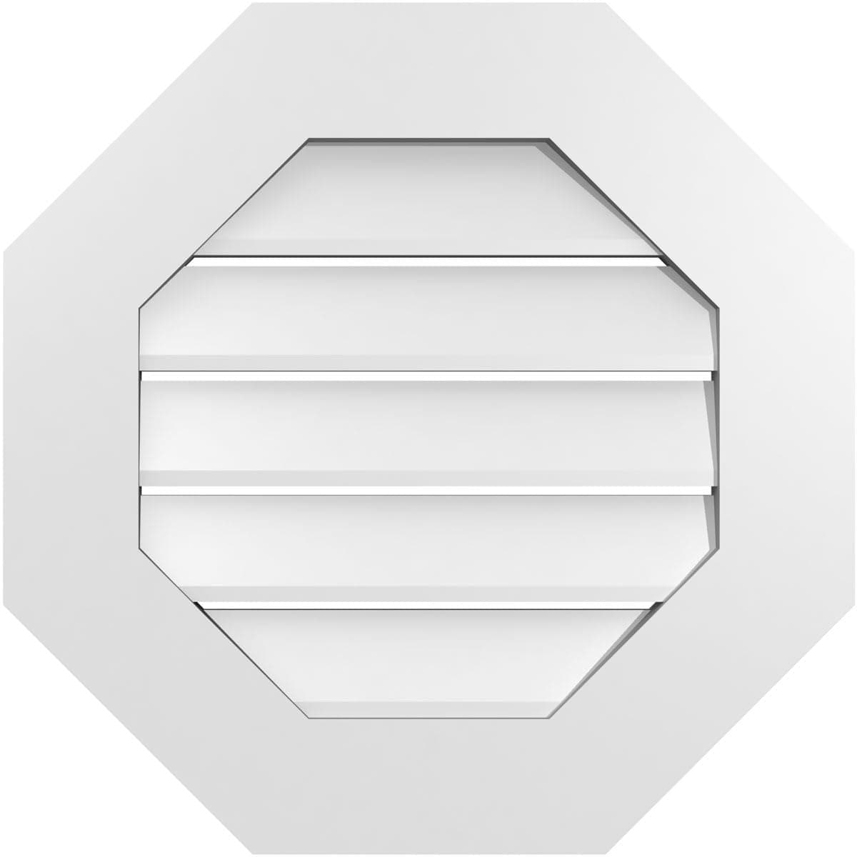 Signature Urethane GVSOC22X2201SF Octagonal Standard Frame, Primed Tan Signature Series Surface Mount Gable Vents, 22-in. W x 22-in. H, Unfinished