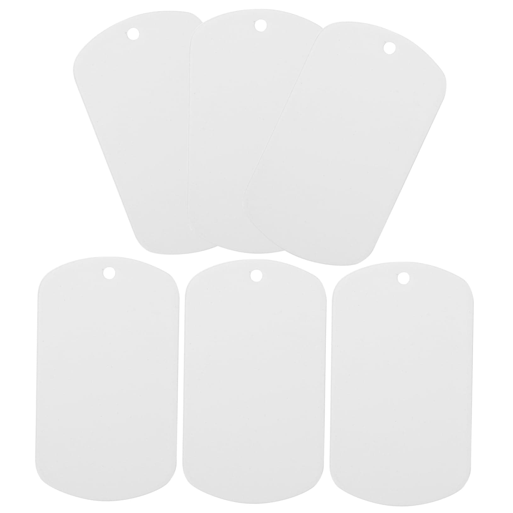 STOBOK 6pcs Stainless Steel Signage Door Plate Metal Name Plate Hotel Blank Sign DIY Blank Sign Blank Signs for Crafts Printing Name Plate Door Supply Metal Blank Sign DIY Silver