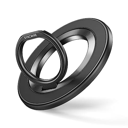 Syncwire Phone Ring Holder Magnetic Phone Stand Ring Kickstand Ultra-Thin Cell Phone Grip - Obsidian Black