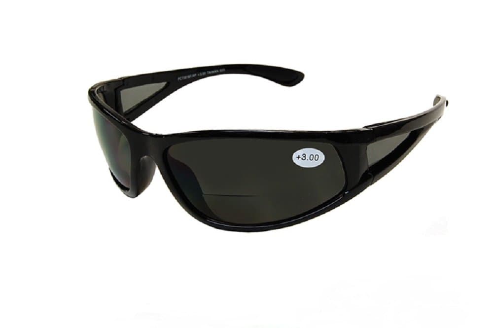 Pink Ribbon Shades Sports Wrap Nearly Invisible Line Bifocal Sunglass Readers 2.50