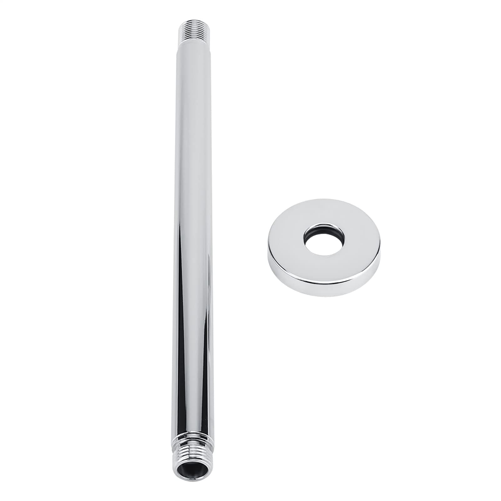 Tnfeeon Shower Arm, Wall Mount Replacement Angle Head Arm Wall Mounted For Fixed Head Handheld Showerhead, G1 / 2" international universal thread Ceiling (12 inch)
