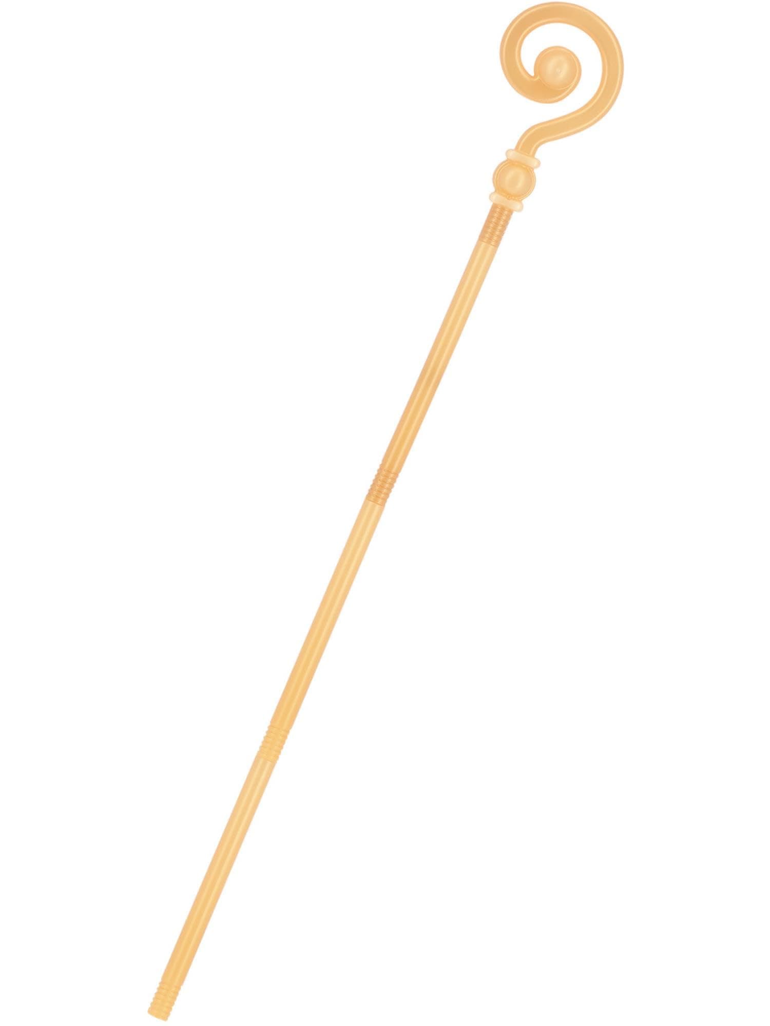 Smiffys Crozier Staff, Gold – 118cm Shepherd’s Crook Style Staff, Christmas Fancy Dress Accessory for Santa, Saint Nicholas and Nativity Costumes