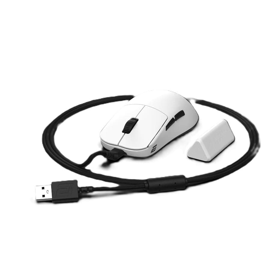 End Game Gear OP1w 4K v2 Wireless Gaming Mouse - Lightweight 58.5g, Right-Handed, 2.4 GHz/USB-C, PixArt PAW3950 U Optical Sensor 30K DPI, 4K Dongle Included, White