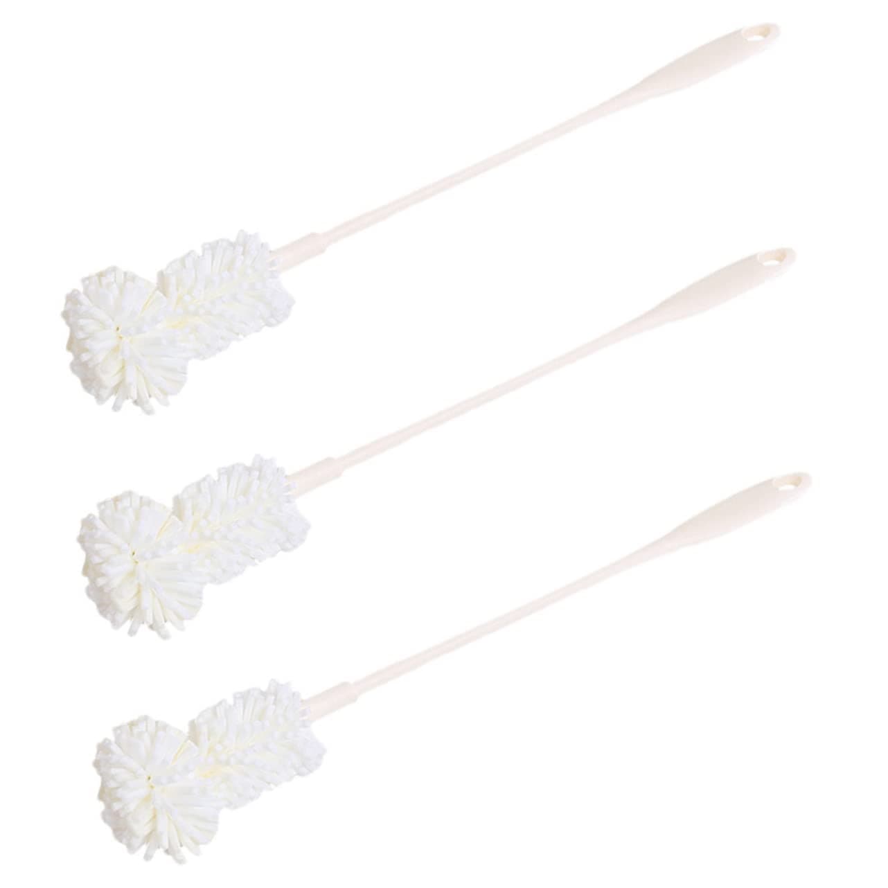 SMASOLO 3pcs Long Handle Cup Cleaning Brush for Teapot Decanter with 360° No Dead Angle Clean, Pp and Eva