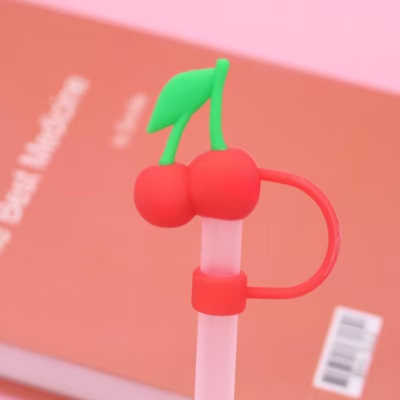 Cherry Straw Cover for Stanley 40&30 Oz Cup, 10mm Silicone Straw Covers Cap for Stanley Cup Accessories, Cute Straw Topper for Tumblers, Straw Cap Stopper for Reusable Straws Tip Lids(DM564)