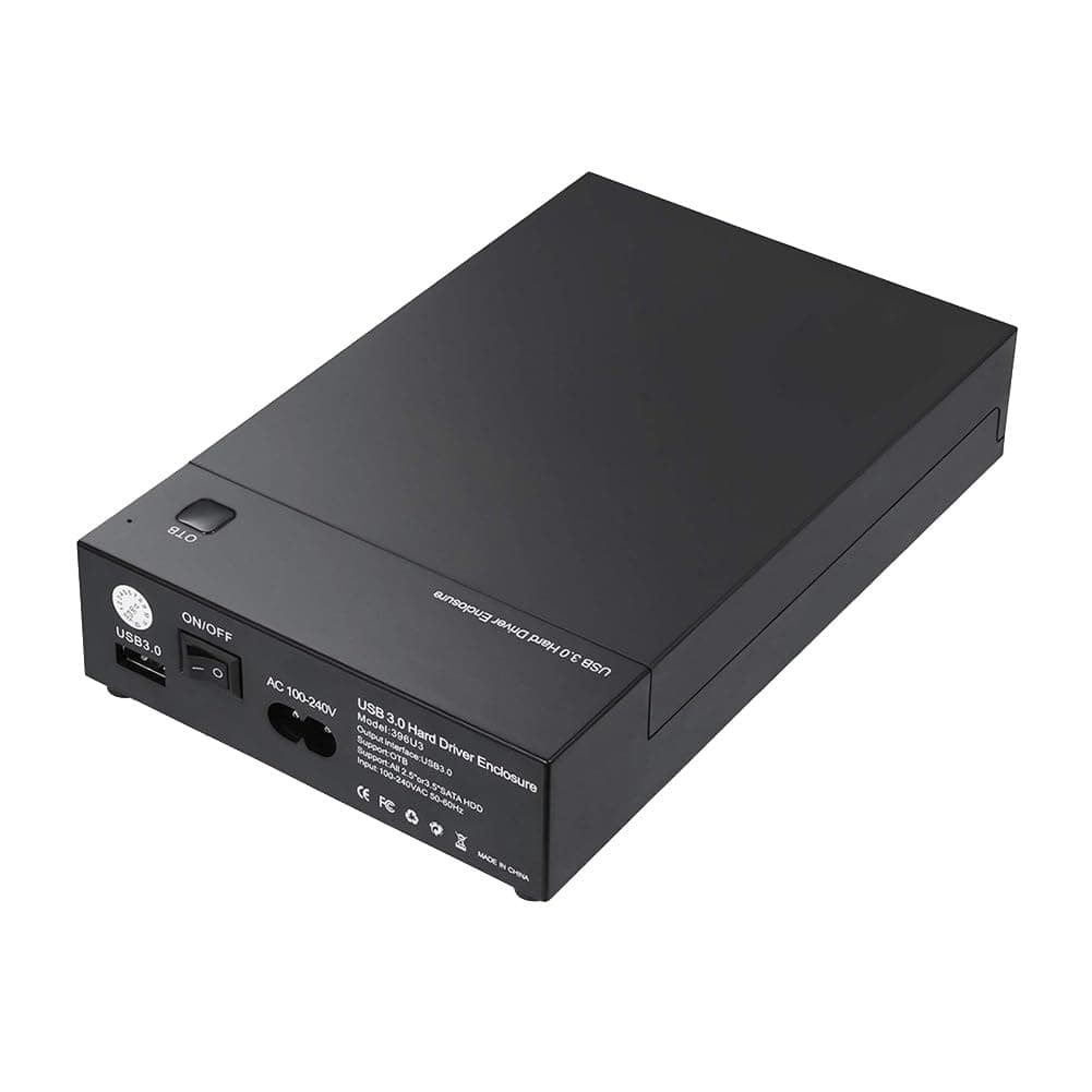 Fupeen USB 3.0 3.5In SATA Hard Drive Disk External Enclosure SSD HDD Disk Case Support 16TB Drives Backup-US Plug Easy to Use, 500406280A2