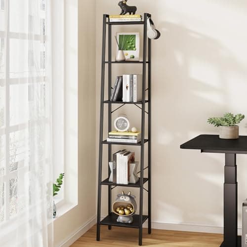 Hzuaneri Ladder Shelf,Bookshelf Bookcase,Freestanding Corner Storage Shelve