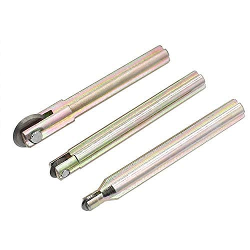 YUFUTOL 3 pcs Wheel Kit TS/TR Tile Cutter cutting diameter 5/16"(8mm) 13/32"(10mm) 3/4(18mm),Bar length 80mm
