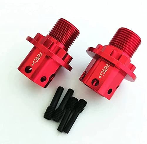 Aluminum Alloy 17mm Widen Wheel Hex Hub Drive Adaptor for ARRMA 1/8 Typhon Talion Kraton Senton 6S Replace AR310484 AR310592 - RED 2pcs