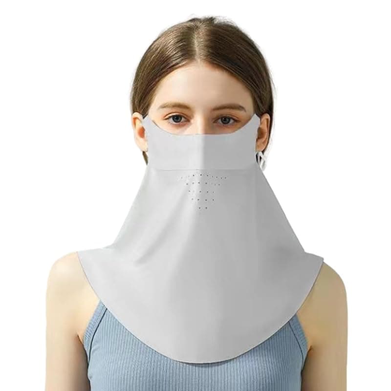 xbuk - Sun Protection Mask No Trace Thin Breathable Summer UV Protection Ear Loop, Gray, Único