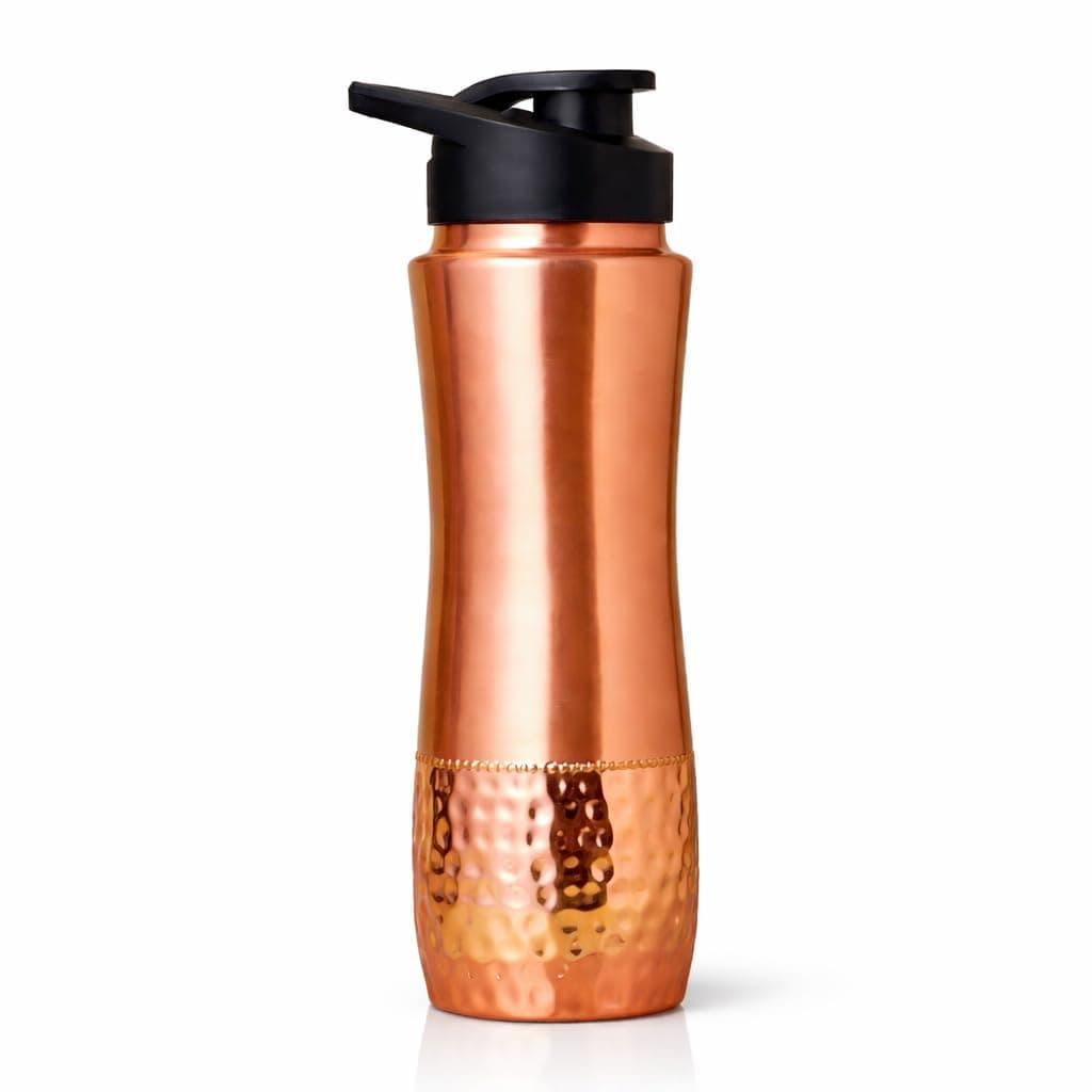 2activelife Pure Copper Water Bottle Sipper Style Copper Water Bottle With Lid For Home, Office, Hotel, Travelling and Gifting Use | Immediately Reap the Health - 32.9 Fl Oz