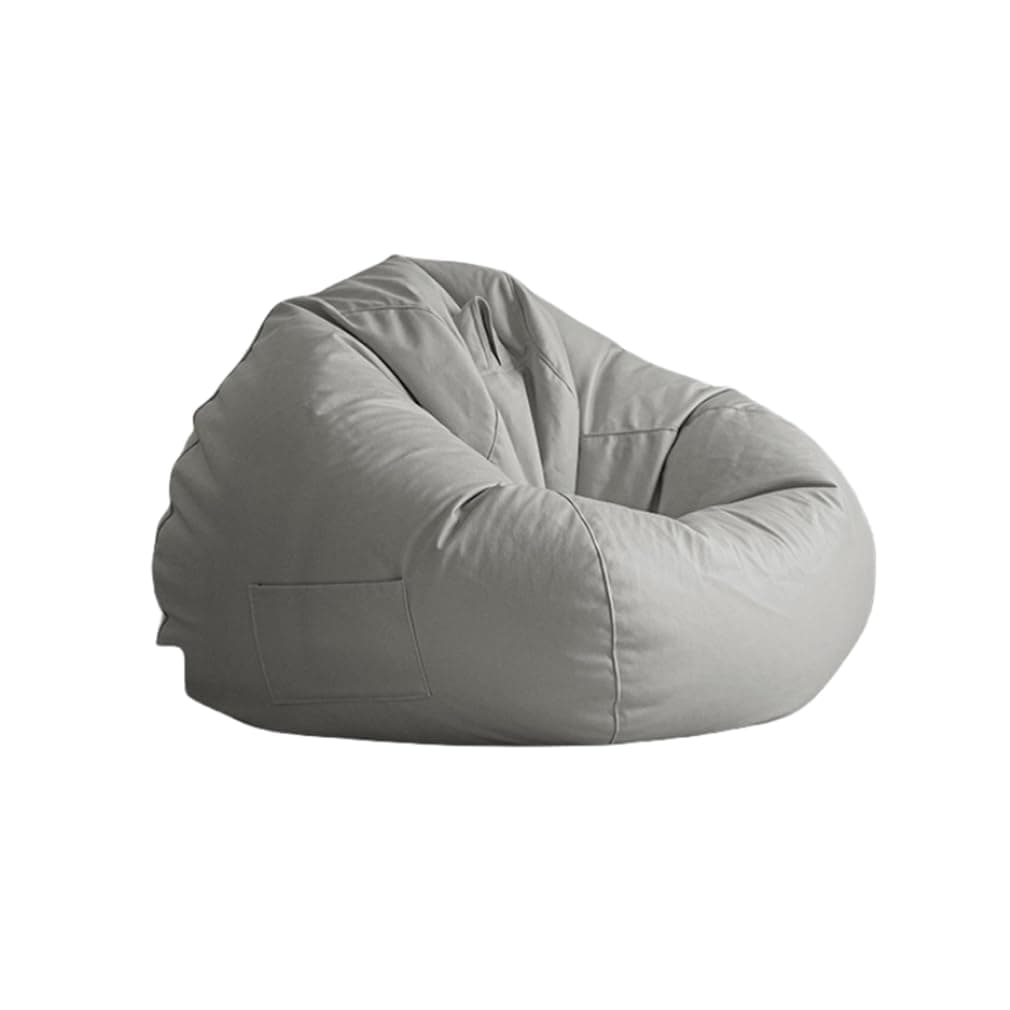 Faux Leather Bean Bag Chair, Comfortable Bean Bag Lounger, Technological Fabrics Breathable and Wear-Resistant Good Skin Feel, for Adult Teen (No Filler),Grey,XXXL
