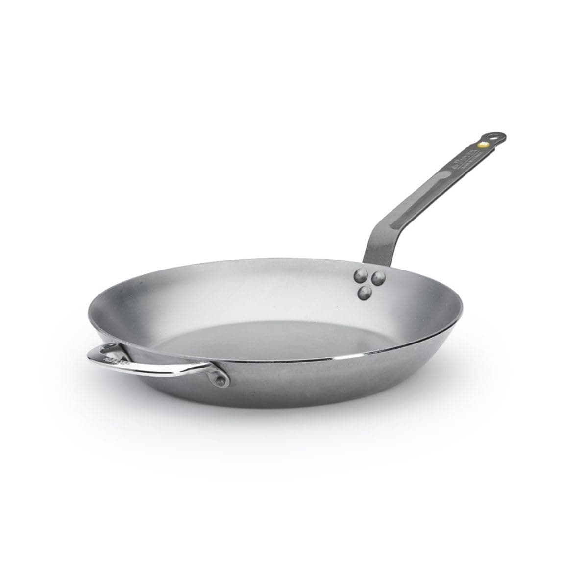 de Buyer MINERAL B Carbon Steel Fry Pan - 12.5” Diameter, 9” Cooking Surface - Ideal for Searing, Sauteing & Reheating - Naturally Non-Stick Finish - Made in France