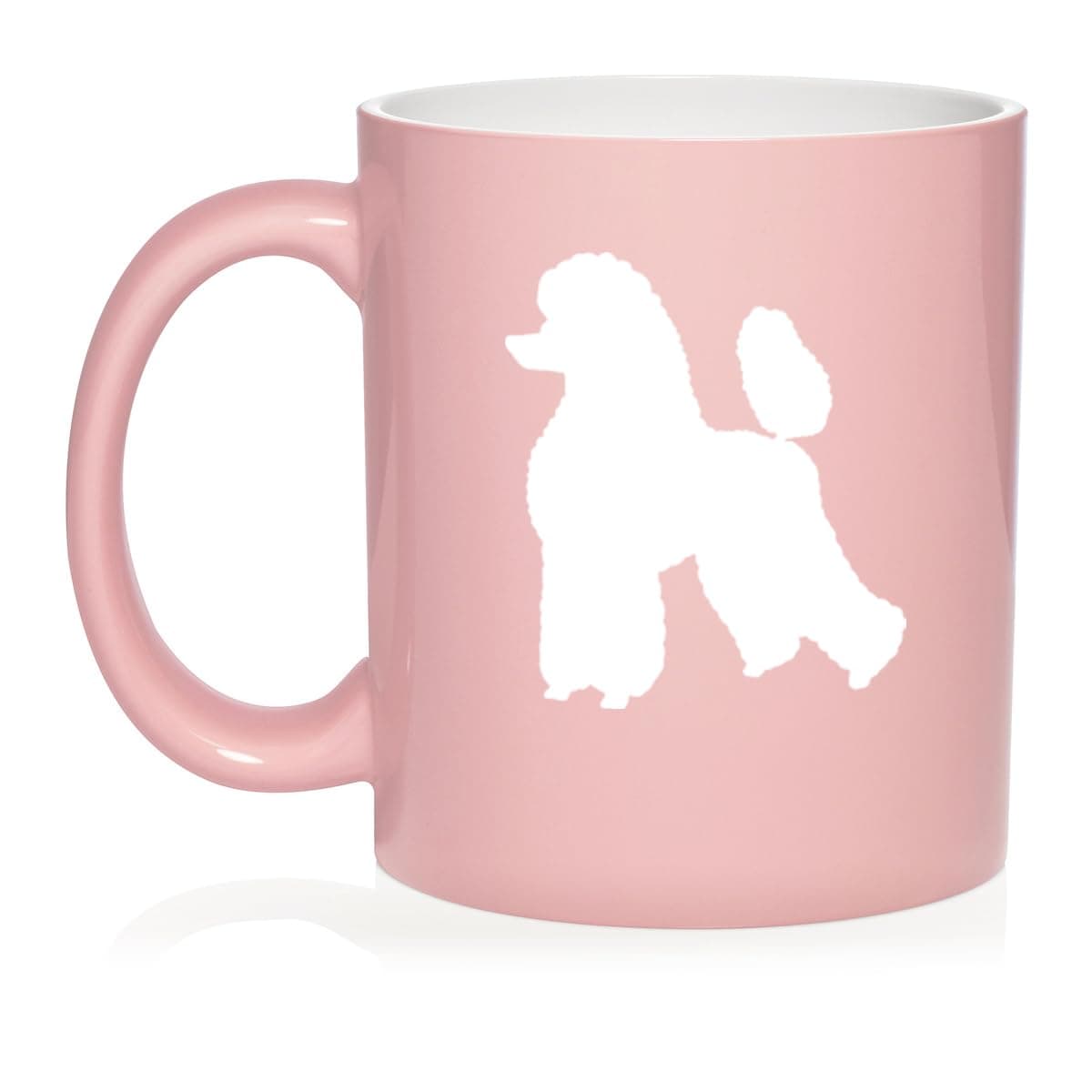 Daylor Poodle Ceramic Coffee Mug Tea Cup Gift for Her, Him, Friend, Coworker, Wife, Husband (11oz Light Pink)