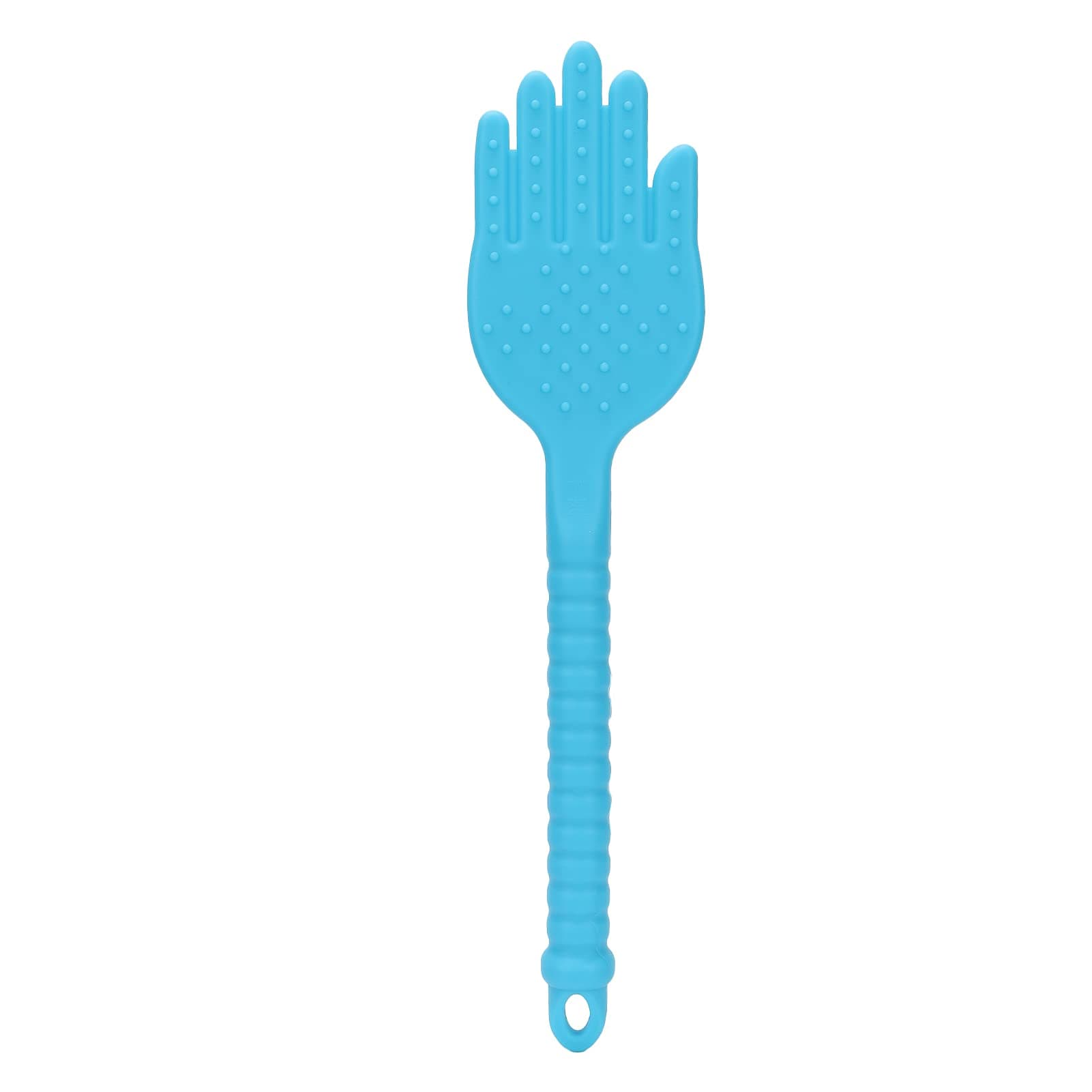 Manual Back Massagers, Silicone Scraping Pat Stick, Massage Pat Stick with Anti‑Slip Long Handle, Acupoint Meridians Massager for Back Legs Arms Neck Shoulder (blue)