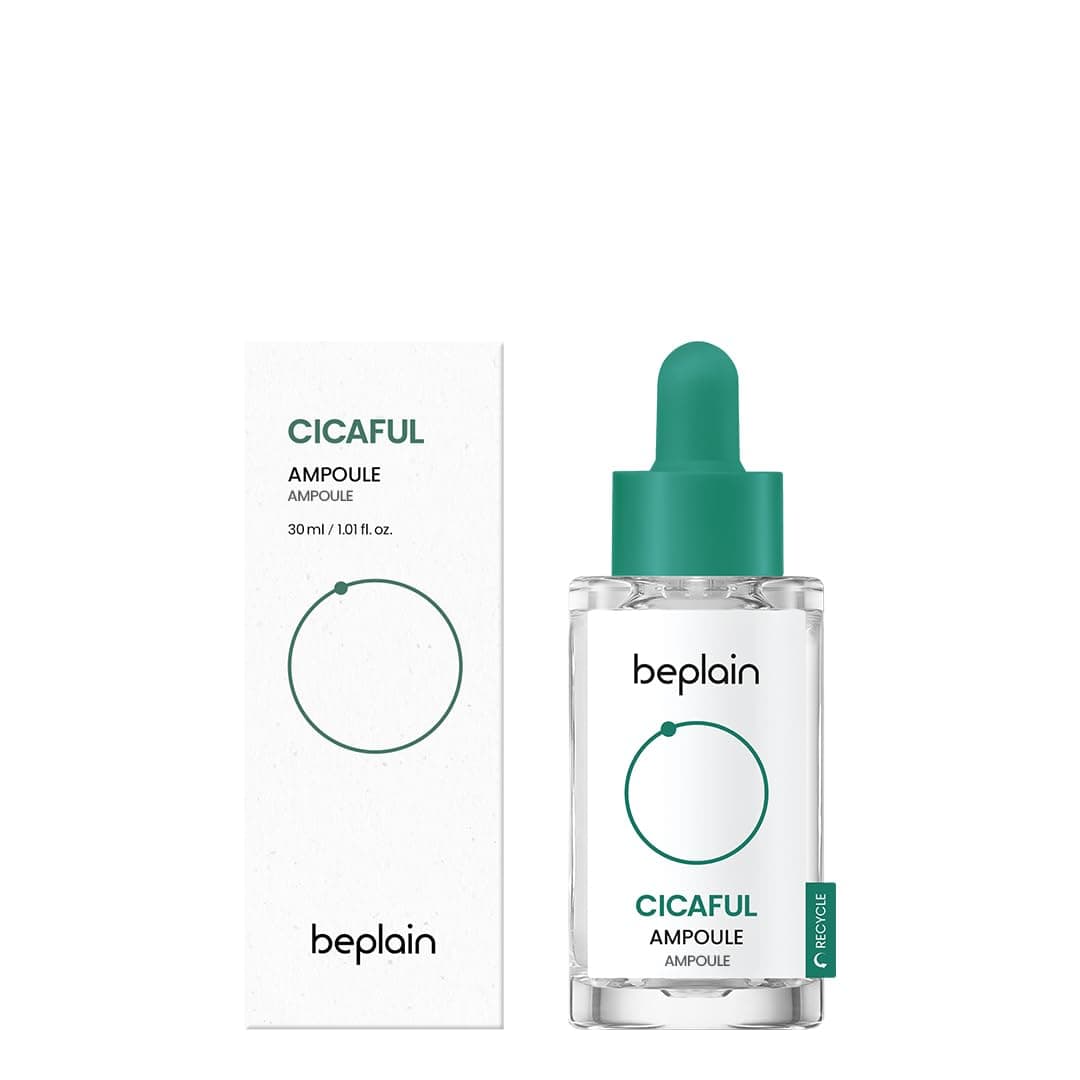 Ampoule, Supercharged Serum for Sensitive or Oily Skin, Cicaful Ampoule, Korean Beauty Skin Care by Be Plain 30 mL