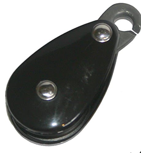 Nautos- ILCA Parts-# 91125 - Plastic Block with Sister Clip - NO Ball Bearings - Sailboat Hardware