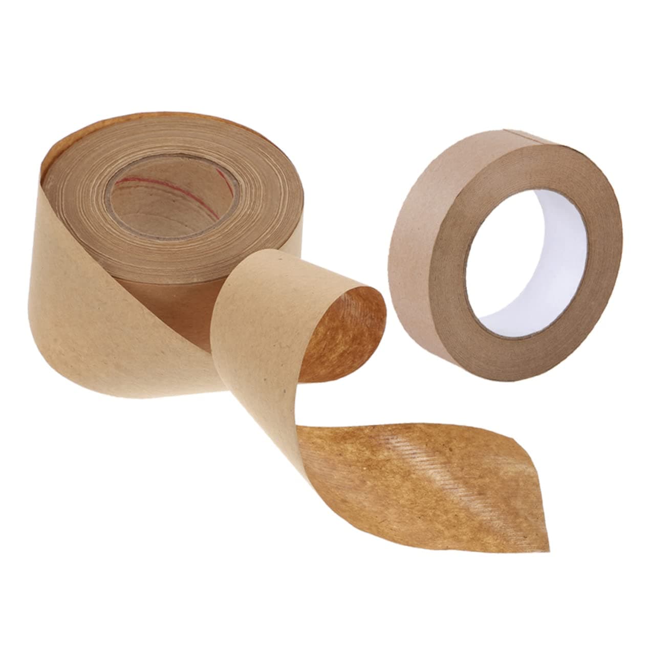LAPYAPPE 2roll Convenient Water Activated Sealing Tape Writable Kraft Packing Tape for Secure Packaging for Shipping and Moving Easy to Use