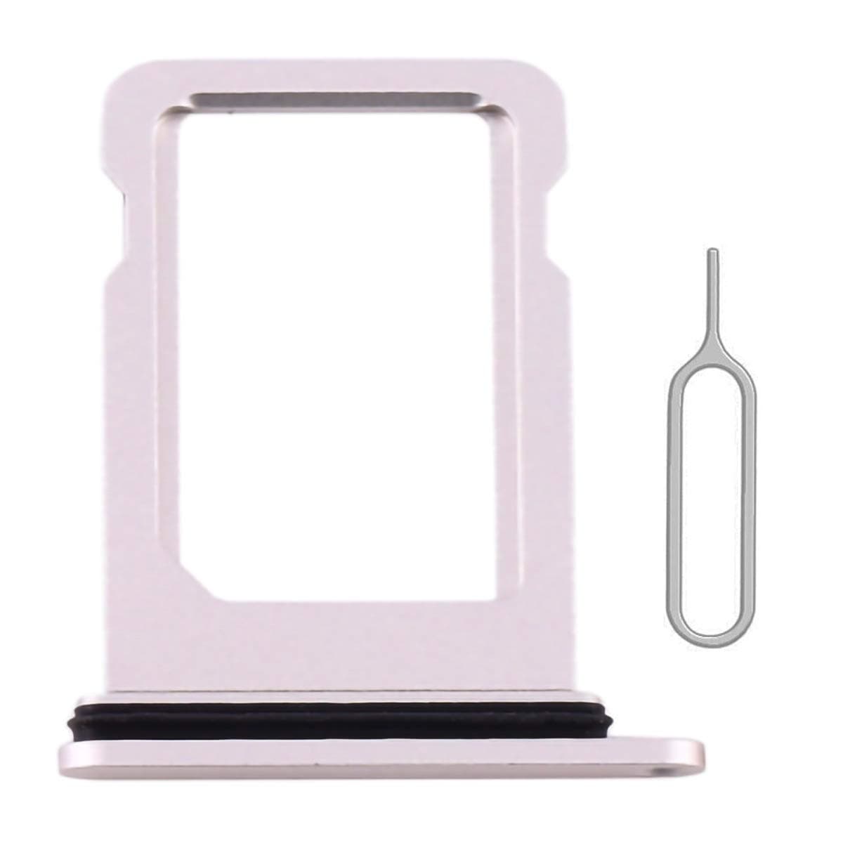 Perzework SIM Card Tray Holder Slot Replacement for iPhone 12 (White) with Waterproof Rubber Ring and Eject Pin (Single Sim Version)