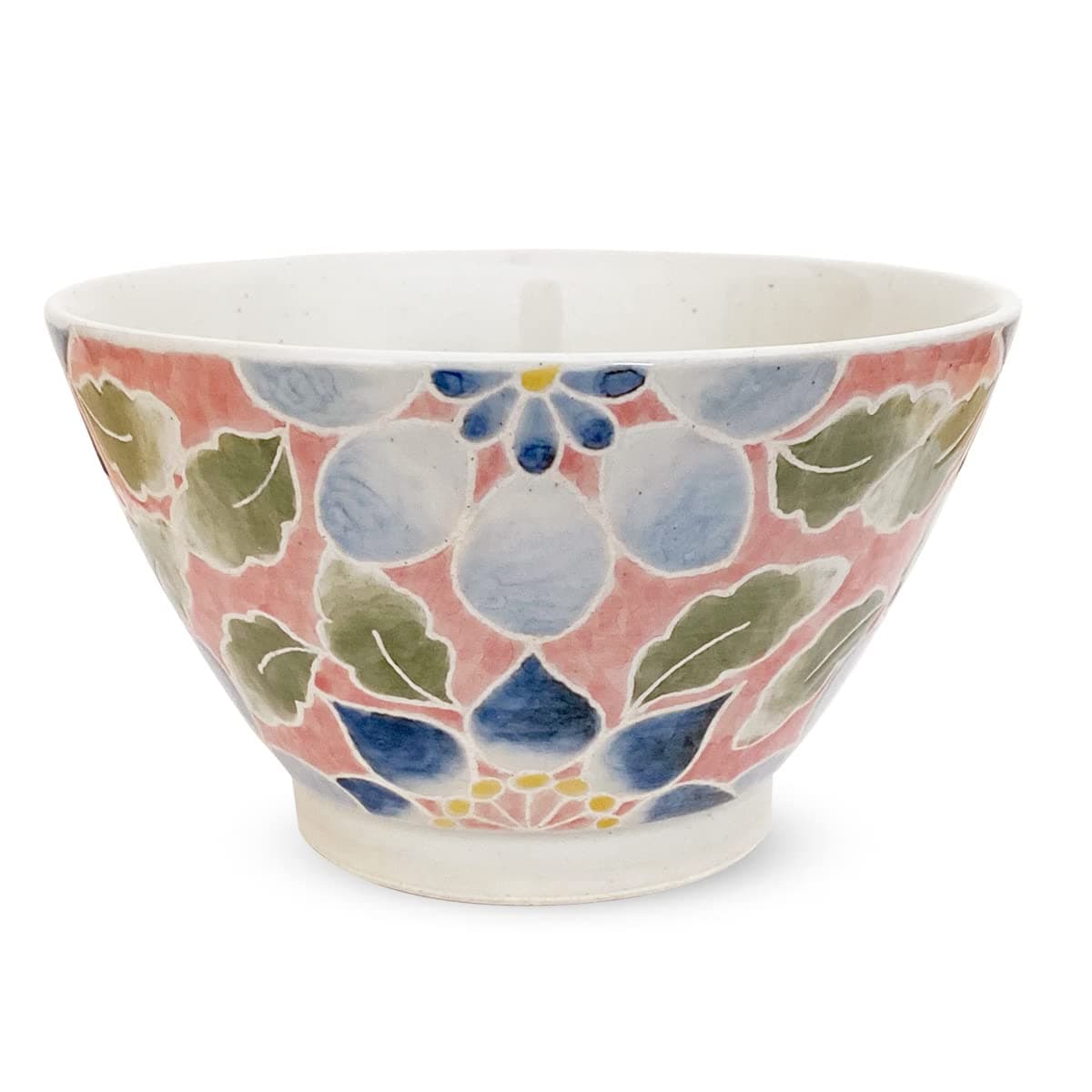 J-kitchens PNO610277 Dinner, Fully Hand-Drawn, Kurwanka Ron, Diameter 6.3 x 3.7 inches (16 x 9.5 cm), Hasami Ware, Made in Japan, Strawberry, Flower, Red