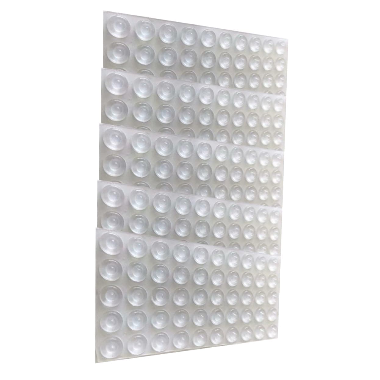 STOBOK 200pcs Self Adhesive Door Stopper Cabinet Bumpers Silicone Wall Guard for Furniture Door Knob Protec