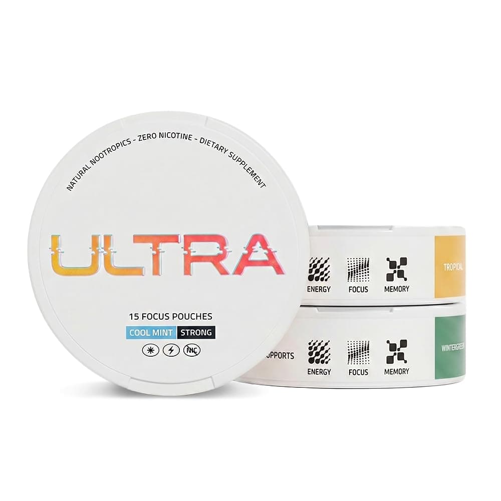 Ultra Focus Pouches (Variety Pack, 3 Cans) Nicotine and Caffeine Free