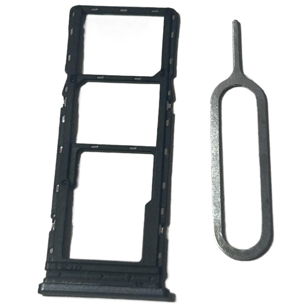 ruichuang Dual SIM Card Tray SD Card Tray Slot Holder Compatible with Tecno Spark 7 Plus Black