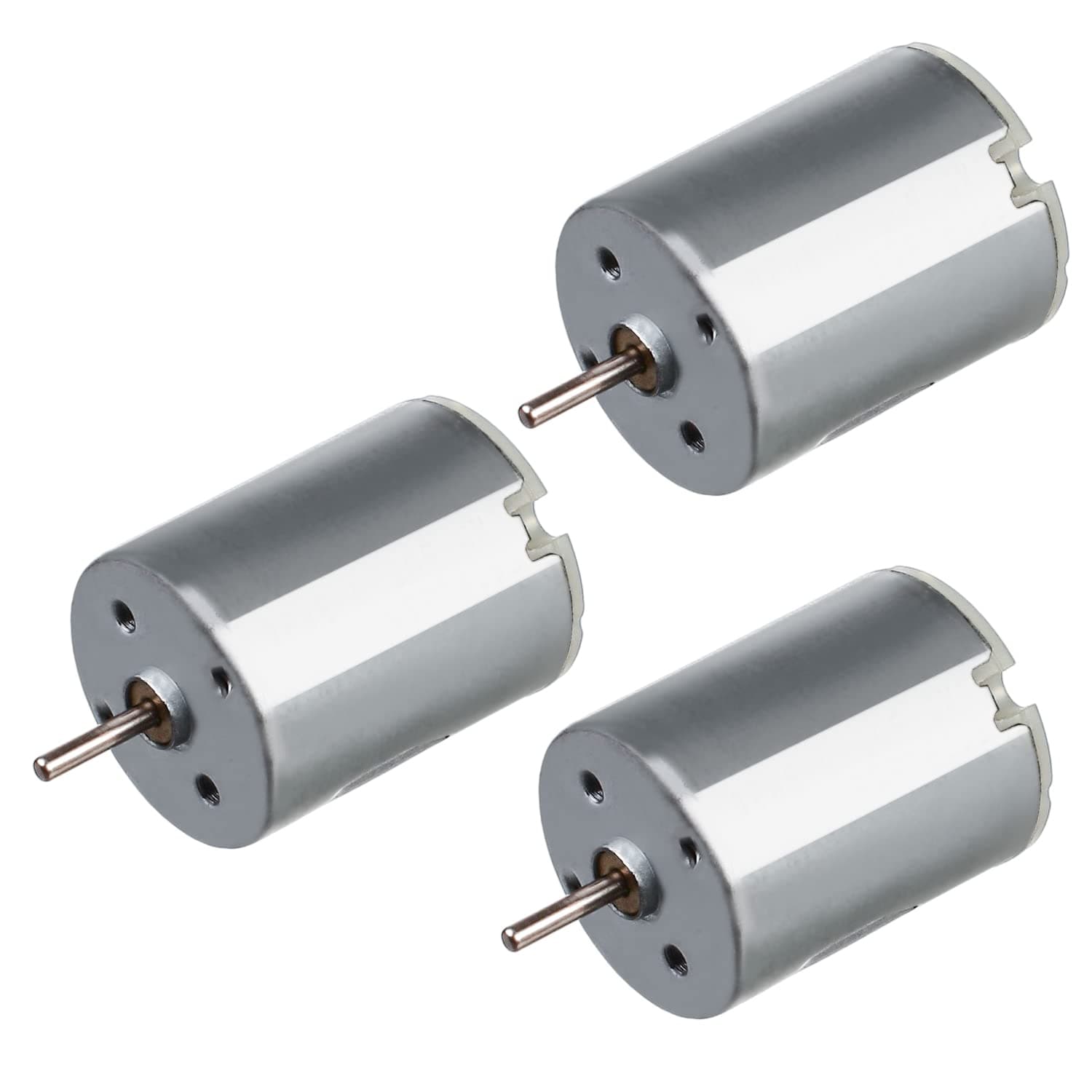 Heyiarbeit 5pcs 7.2V 13500RPM DC Motor 45mm/1.42" Round Shaft Micro Electric Motor for Electronic Equipment DIY Model