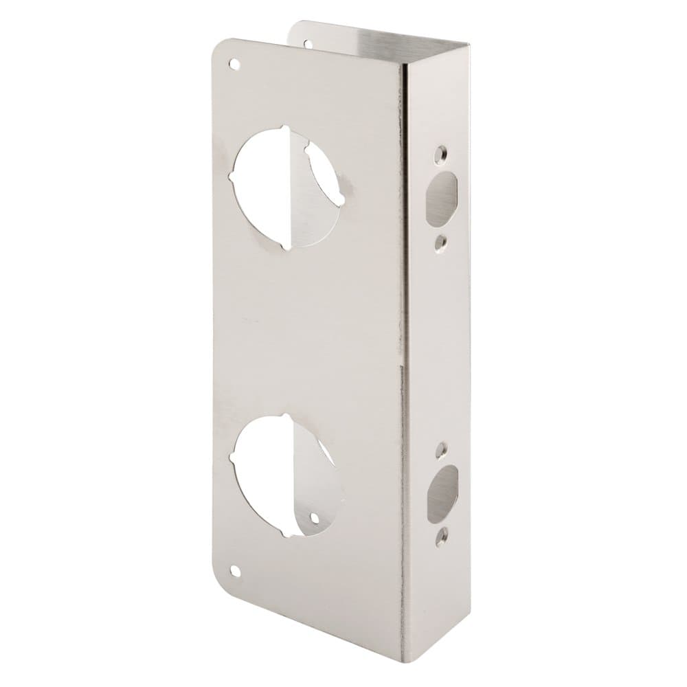 PRIME-LINE U 10539 Lock and Door Reinforcer Home and Prevent Unauthorized Entry-5-1/2 inch, 2-3/8 inch x 1-3/4 inch, Stainless Steel, 1 Pack